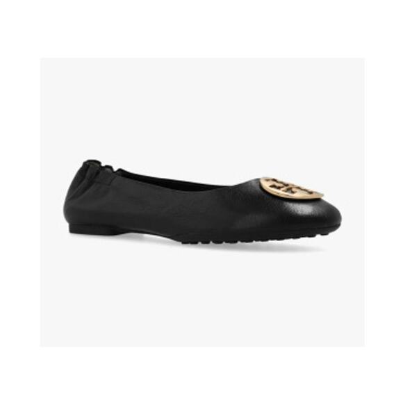 Tory Burch Shoes - Tory Burch Women's Claire Leather Ballet Flats Shoes Slip On Black Size 8